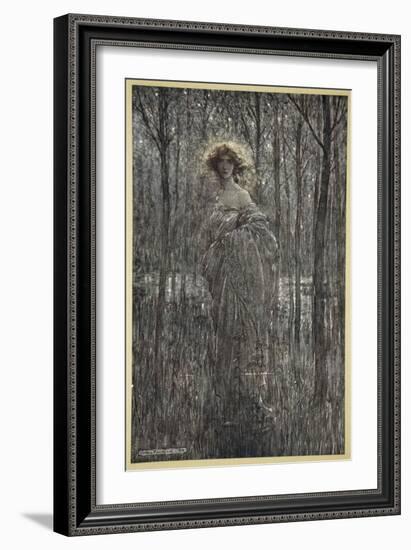 Fair Helena, Who More Engilds the Night Than All You Fiery Oes and Eyes of Light-Arthur Rackham-Framed Giclee Print