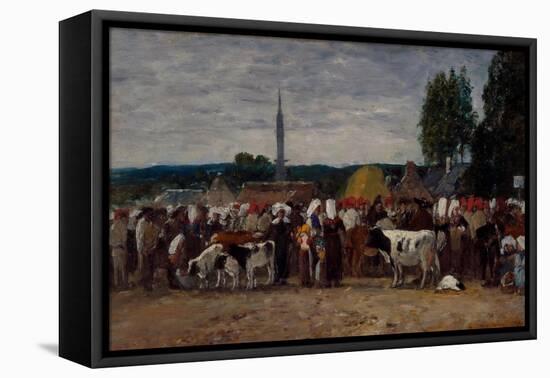 Fair in Brittany, 1874-Eugene Louis Boudin-Framed Premier Image Canvas