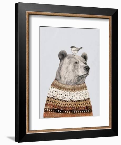 Fair Isle Bear I-Victoria Borges-Framed Premium Giclee Print