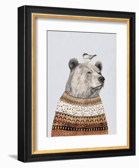 Fair Isle Bear I-Victoria Borges-Framed Premium Giclee Print