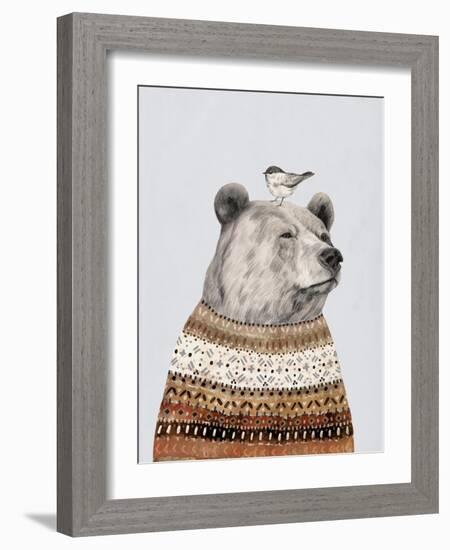 Fair Isle Bear I-Victoria Borges-Framed Art Print