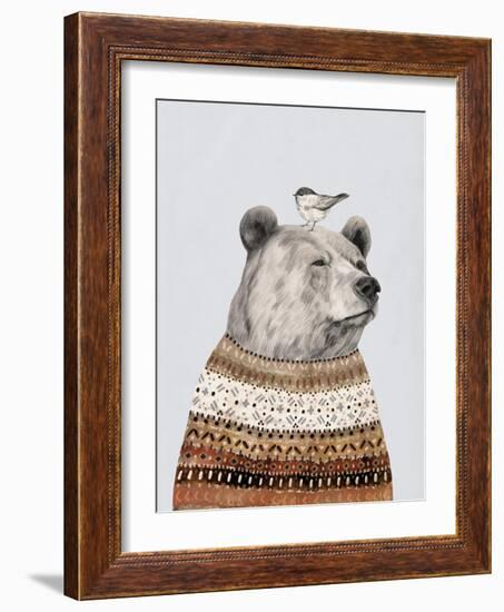 Fair Isle Bear I-Victoria Borges-Framed Art Print