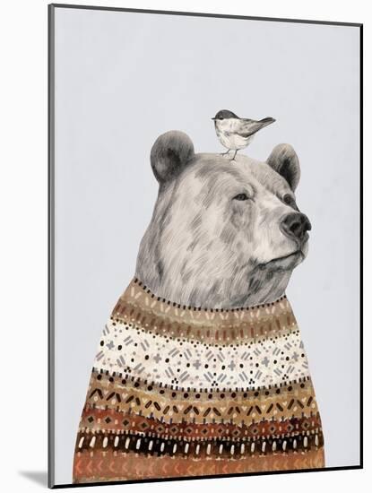 Fair Isle Bear I-Victoria Borges-Mounted Art Print