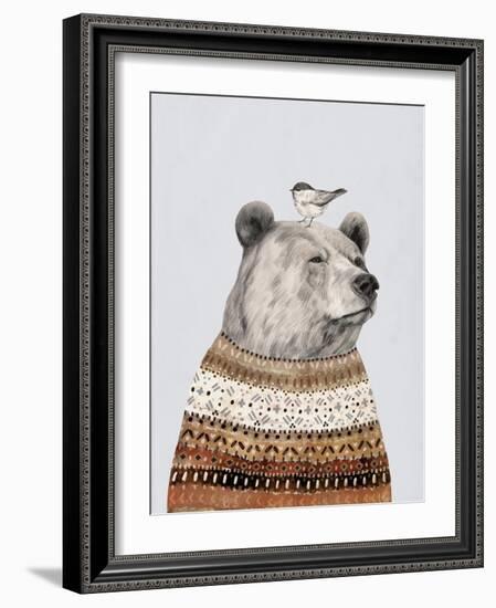 Fair Isle Bear I-Victoria Borges-Framed Art Print