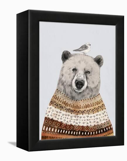 Fair Isle Bear II-Victoria Borges-Framed Stretched Canvas