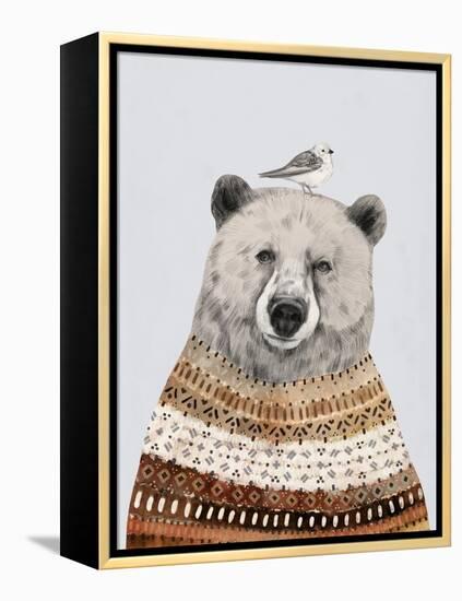 Fair Isle Bear II-Victoria Borges-Framed Stretched Canvas