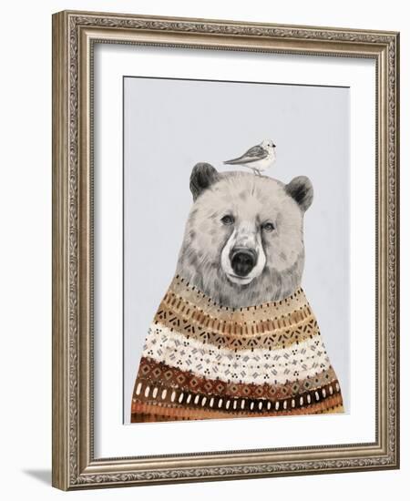 Fair Isle Bear II-Victoria Borges-Framed Art Print