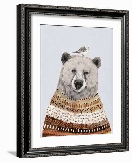 Fair Isle Bear II-Victoria Borges-Framed Art Print