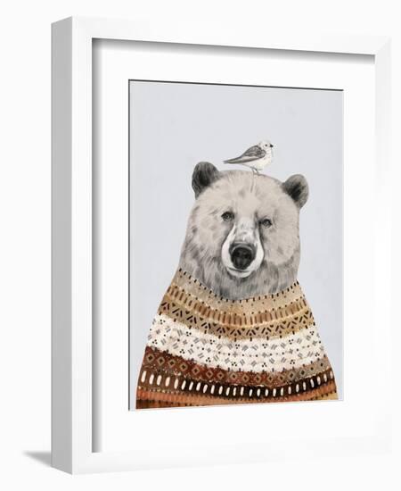 Fair Isle Bear II-Victoria Borges-Framed Art Print