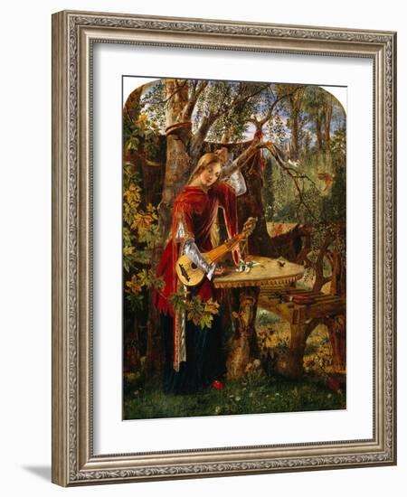 Fair Rosamond Alone in Her Bower (Oil on Canvas)-William Bell Scott-Framed Giclee Print