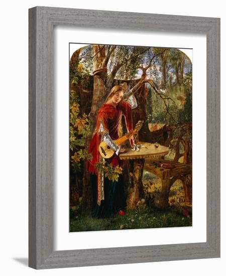 Fair Rosamond Alone in Her Bower (Oil on Canvas)-William Bell Scott-Framed Giclee Print