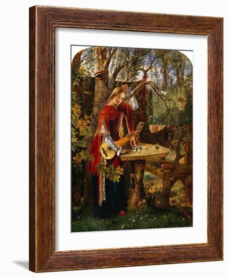 Fair Rosamond Alone in Her Bower (Oil on Canvas)-William Bell Scott-Framed Giclee Print