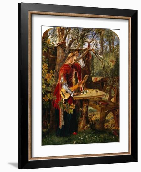 Fair Rosamond Alone in Her Bower (Oil on Canvas)-William Bell Scott-Framed Giclee Print