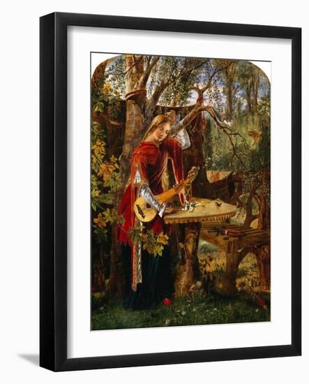 Fair Rosamond Alone in Her Bower (Oil on Canvas)-William Bell Scott-Framed Giclee Print