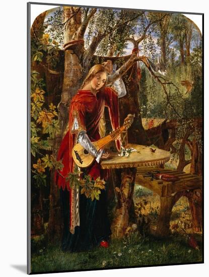 Fair Rosamond Alone in Her Bower (Oil on Canvas)-William Bell Scott-Mounted Giclee Print