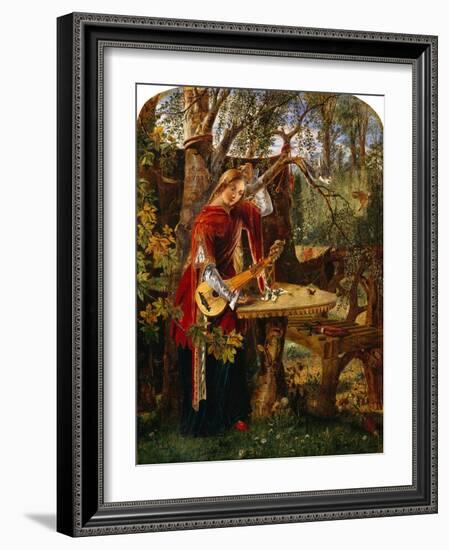 Fair Rosamond Alone in Her Bower (Oil on Canvas)-William Bell Scott-Framed Giclee Print