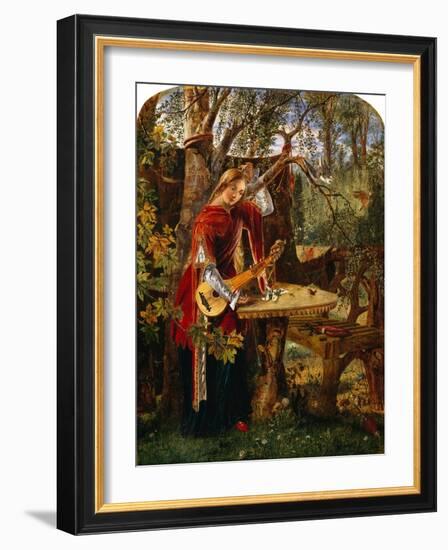 Fair Rosamond Alone in Her Bower (Oil on Canvas)-William Bell Scott-Framed Giclee Print