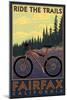 Fairfax, California - Ride the Trails-Lantern Press-Mounted Art Print