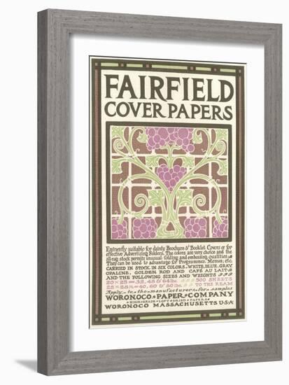 Fairfield Cover Paper, Arts and Crafts-null-Framed Giclee Print