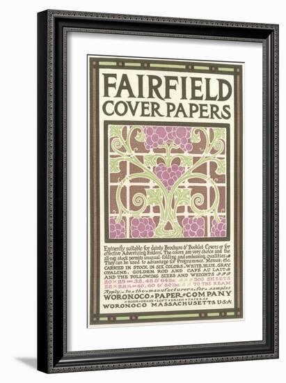 Fairfield Cover Paper, Arts and Crafts-null-Framed Giclee Print