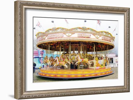 Fairground Carousel-Johnny Greig-Framed Photographic Print
