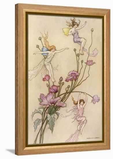 Fairies and Flowers-Warwick Goble-Framed Premier Image Canvas