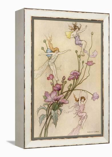 Fairies and Flowers-Warwick Goble-Framed Premier Image Canvas