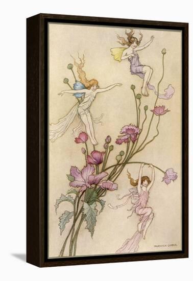 Fairies and Flowers-Warwick Goble-Framed Premier Image Canvas