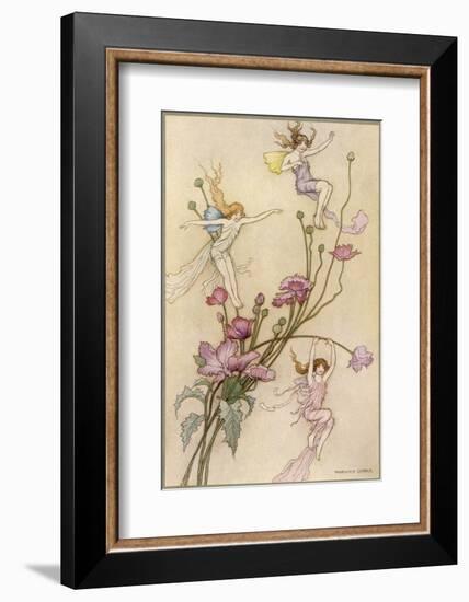 Fairies and Flowers-Warwick Goble-Framed Photographic Print