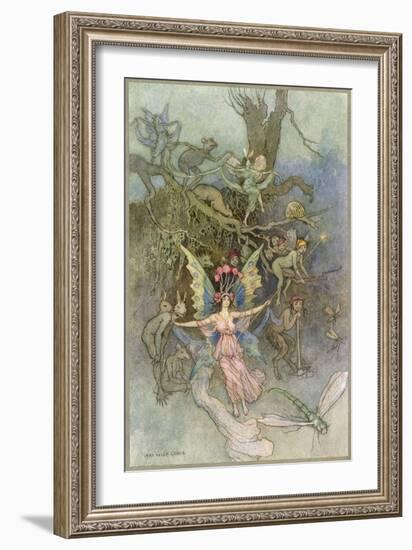 Fairies and Other Creatures-Warwick Goble-Framed Art Print