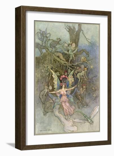 Fairies and Other Creatures-Warwick Goble-Framed Art Print