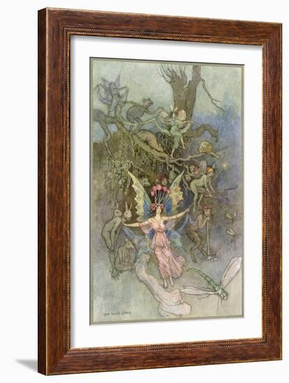 Fairies and Other Creatures-Warwick Goble-Framed Art Print