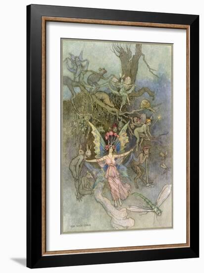 Fairies and Other Creatures-Warwick Goble-Framed Art Print