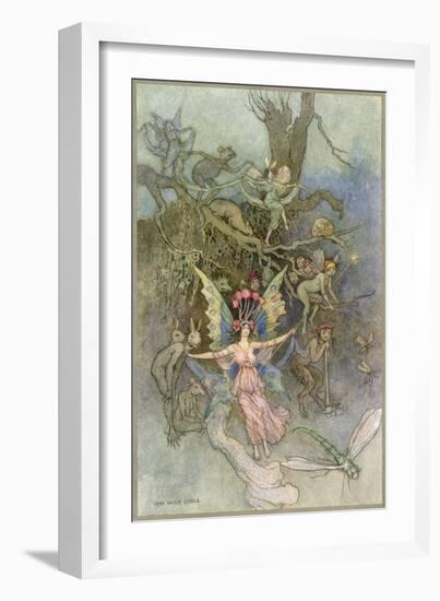 Fairies and Other Creatures-Warwick Goble-Framed Art Print