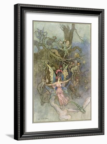 Fairies and Other Creatures-Warwick Goble-Framed Art Print