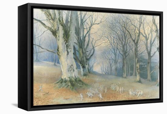 Fairies and Squirrels, C.1870 (W/C on Paper)-Richard Doyle-Framed Premier Image Canvas