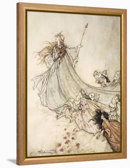 ..Fairies Away! We Shall Chide Downright, If I Longer Stay-Arthur Rackham-Framed Premier Image Canvas