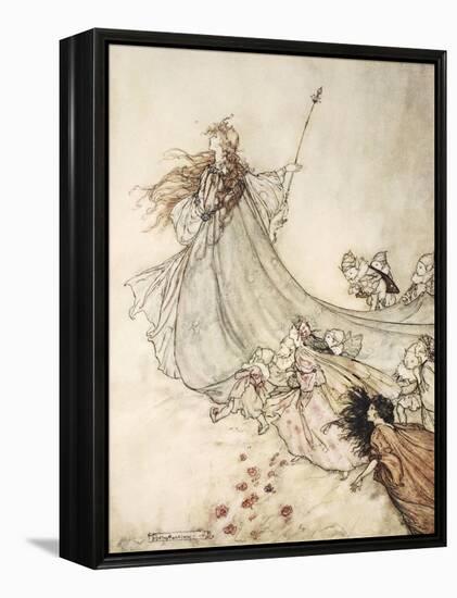 ..Fairies Away! We Shall Chide Downright, If I Longer Stay-Arthur Rackham-Framed Premier Image Canvas