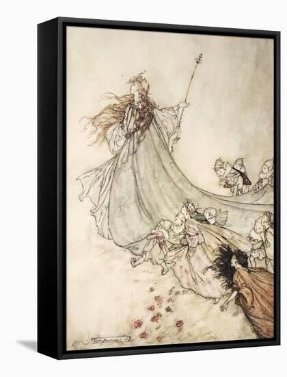 ..Fairies Away! We Shall Chide Downright, If I Longer Stay-Arthur Rackham-Framed Premier Image Canvas