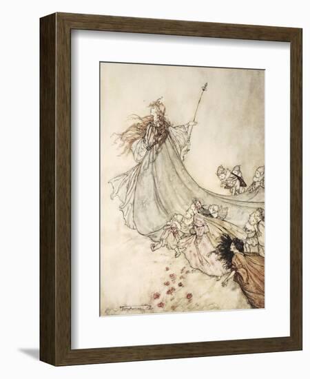 ..Fairies Away! We Shall Chide Downright, If I Longer Stay-Arthur Rackham-Framed Premium Giclee Print