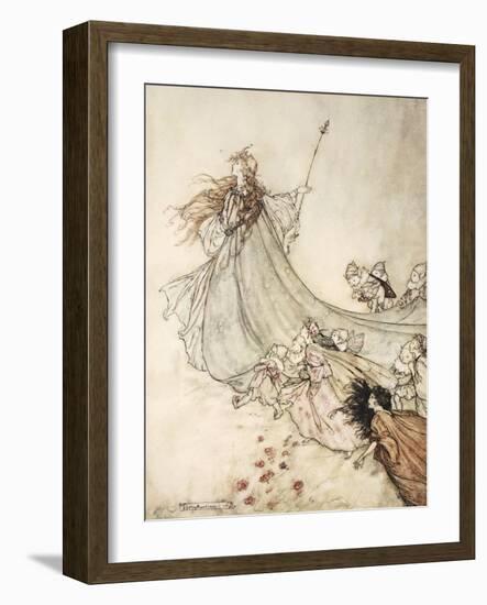 ..Fairies Away! We Shall Chide Downright, If I Longer Stay-Arthur Rackham-Framed Giclee Print