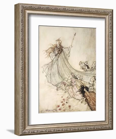 ..Fairies Away! We Shall Chide Downright, If I Longer Stay-Arthur Rackham-Framed Giclee Print