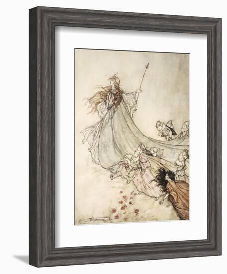 ..Fairies Away! We Shall Chide Downright, If I Longer Stay-Arthur Rackham-Framed Giclee Print