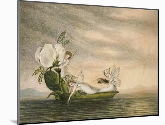 Fairies Floating Downstream in a Peapod-Amelia Jane Murray-Mounted Giclee Print