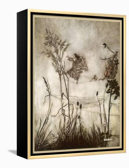 Fairies, Kensington Gdns-Arthur Rackham-Framed Premier Image Canvas