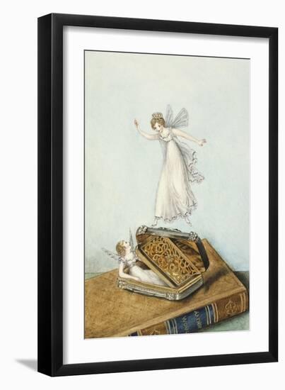 Fairies Playing with a Snuff Box Resting on a Book-Amelia Jane Murray-Framed Giclee Print
