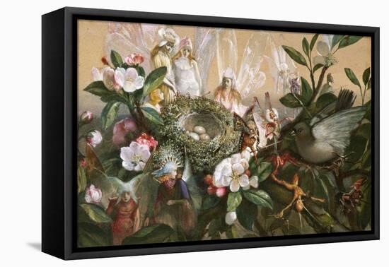 Fairies Round a Bird's Nest, the Distressed Mother-John Anster Fitzgerald-Framed Premier Image Canvas