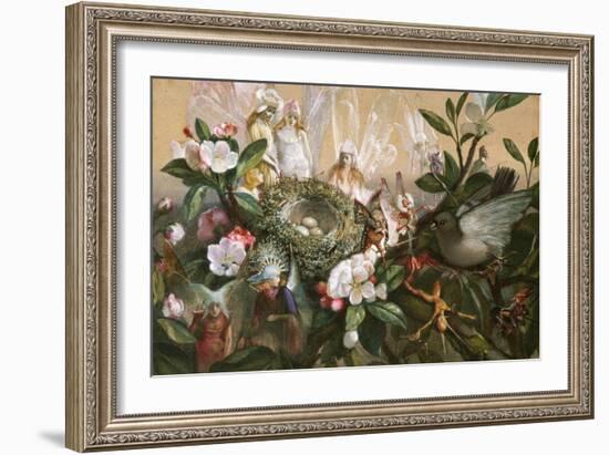 Fairies Round a Bird's Nest, the Distressed Mother-John Anster Fitzgerald-Framed Giclee Print