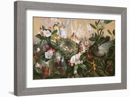 Fairies Round a Bird's Nest, the Distressed Mother-John Anster Fitzgerald-Framed Giclee Print