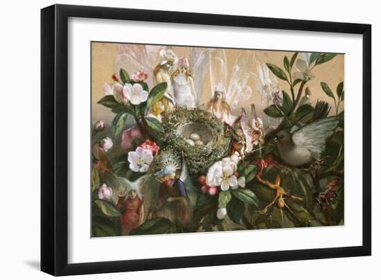 Fairies Round a Bird's Nest, the Distressed Mother-John Anster Fitzgerald-Framed Giclee Print